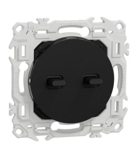 Commande double à levier noir Odace 2025