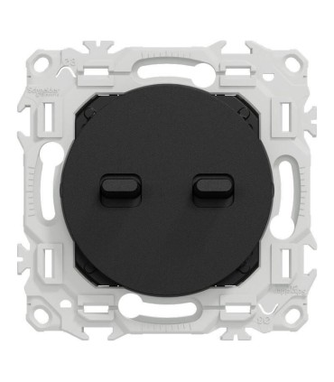 Commande double à levier noir Odace 2025