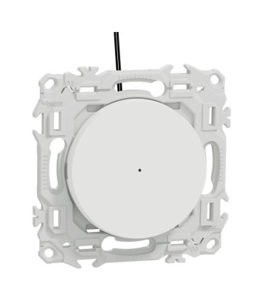 Va-et-vient ou poussoir lumineux blanc Odace 2025 LED verte 0,15mA incluse