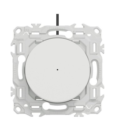 Va-et-vient ou poussoir lumineux blanc Odace 2025 LED verte 0,15mA incluse