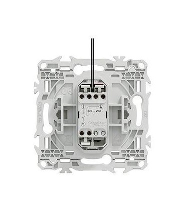 Va-et-vient ou poussoir lumineux blanc Odace 2025 LED verte 0,15mA incluse