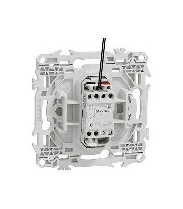 Va-et-vient ou poussoir lumineux noir Odace 2025