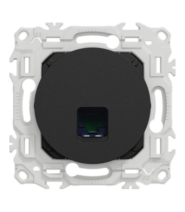 Prise RJ45 Cat6 UTP Odace 2025 noire