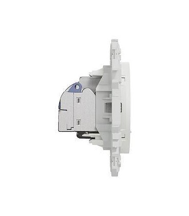 Prise RJ45 Cat6 + prise TV blanc Odace 2025