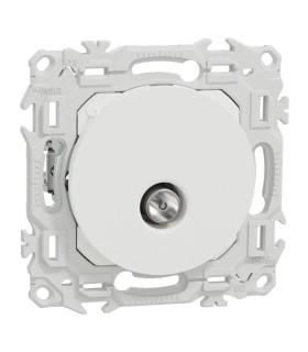 Prise TV blanche à griffes Odace 2025