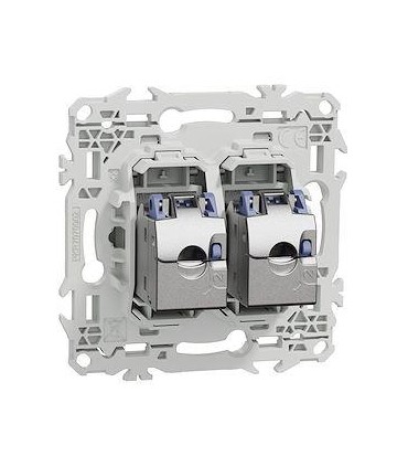 Double RJ45 Cat6 STP Odace 2025 blanche