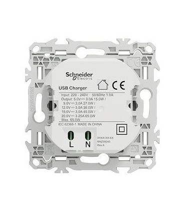 Chargeur USB C 65W  Odace 2025 blanc