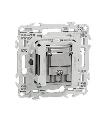 Prise double TV/FM Odace 2025 Male et Femelle blanche