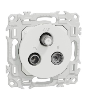Prise TV/FM/SAT blanche Odace 2025