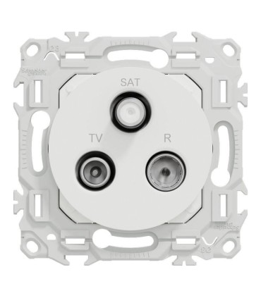 Prise TV/FM/SAT blanche Odace 2025