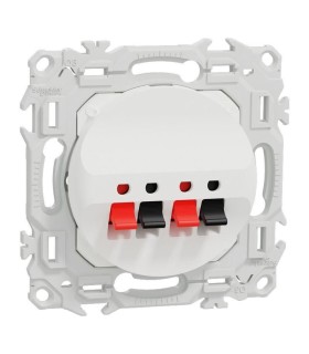 Prise double haut-parleurs Odace 2025 blanche