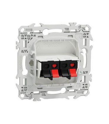 Prise double haut-parleurs Odace 2025 blanche