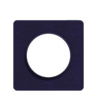 Plaque de finition Kvadrat 1 poste tissus Roi et liseré Cobalt Odace Touch