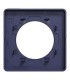 Plaque de finition Kvadrat 1 poste tissus Roi et liseré Cobalt Odace Touch