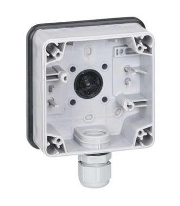 Boîtier étanche 1 poste Plexo IP66 composable gris