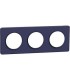 Odace Touch 2011, plaque 3 postes horiz. ou vert. entraxe 71mm bleu Cobalt