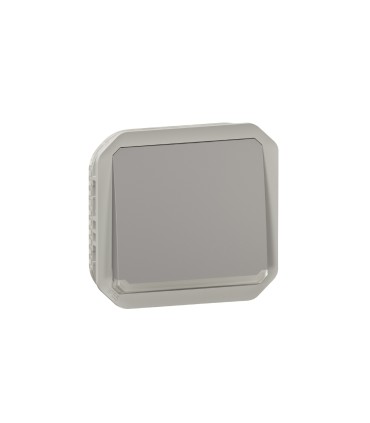 Poussoir NO lumineux Plexo composable gris / Legrand