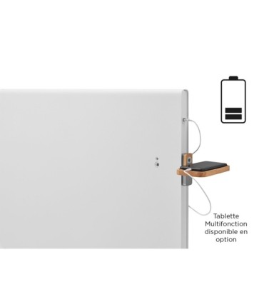 Radiateur Chaleur douce Equateur 4 horizontal blanc granit 1000W