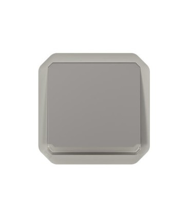 Poussoir NO lumineux Plexo composable gris / Legrand
