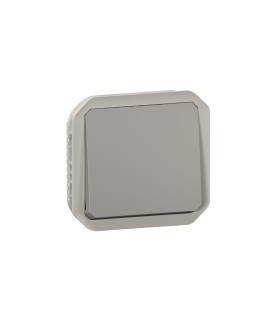 Poussoir NO-NF Plexo composable gris / Legrand