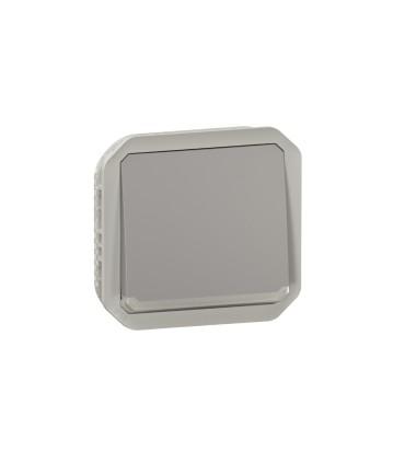 Poussoir NO-NF lumineux Plexo composable gris / Legrand