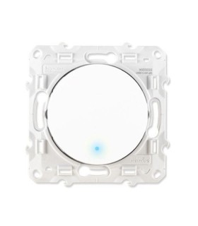 Poussoir Lumineux Blanc Schneider Electric Odace poussoir basse consommation