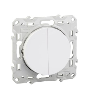 Double Poussoir Blanc Schneider Electric Odace poussoir blanc