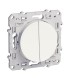 Double Poussoir Blanc Schneider Electric Odace poussoir blanc