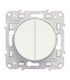 Double Poussoir Blanc Schneider Electric Odace poussoir blanc