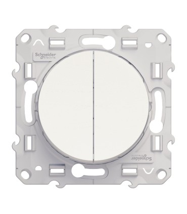 Double Poussoir Blanc Schneider Electric Odace poussoir blanc