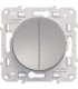 Interrupteur Double Va et vient Alu Schneider Electric Odace