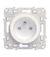 Prise de courant 2P+T Renovation Blanc Schneider Electric Odace à connexion rapide