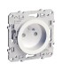 Prise de courant 2P+T Renovation Blanc Schneider Electric Odace à connexion rapide