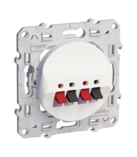 Double Prise HP (haut-parleurs) Odace Schneider Electric Blanc