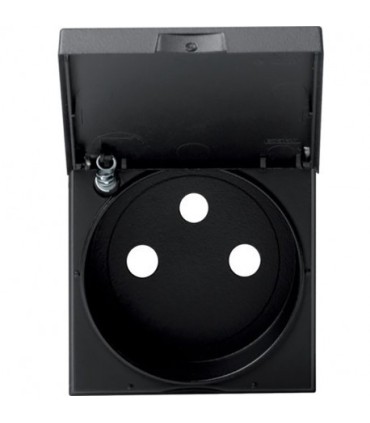 Enjoliveur prise de courant 2P+T gallery avec couvercle night