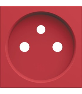 Enjoliveur prise de courant 2 pôles + terre gallery rouge / Hager