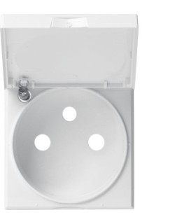 Enjoliveur prise de courant 2P+T gallery avec couvercle pure