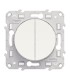 Interrupteur Double Va et vient Lumineux (1 avec LED, 1 sans) Blanc Schneider Electric Odace