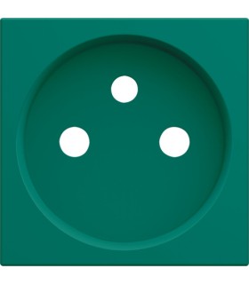 Enjoliveur prise de courant 2 pôles + terre gallery vert / Hager