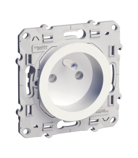 Odace Schneider Pack 40 Prises 2P+T Blanc