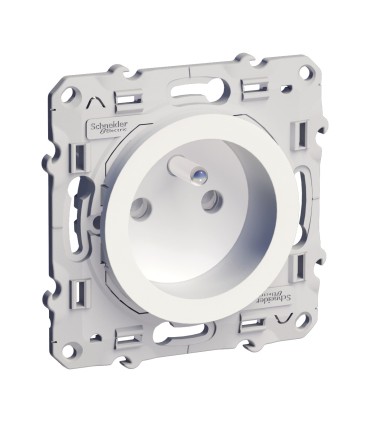 Odace Schneider Pack 40 Prises 2P+T Blanc