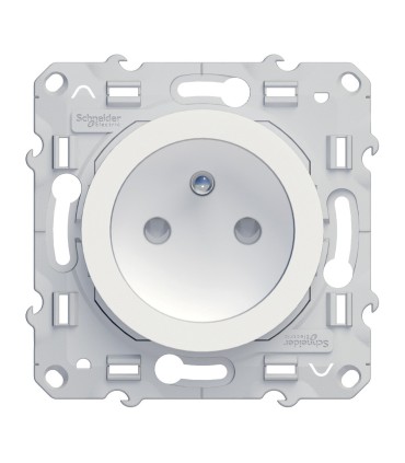 Odace Schneider Pack 40 Prises 2P+T Blanc