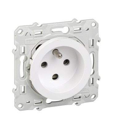 Prise de courant 2P+T à détrompage Odace Schneider Electric