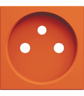 Enjoliveur prise de courant 2 pôles + terre gallery orange / Hager