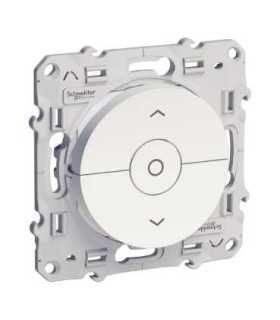 Interrupteur volets roulants Odace Schneider Electric  Montée / descente / Stop Blanc