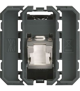 Prise RJ45 gallery cat.6 STP 2 modules incliné a 45°