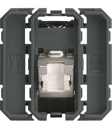 Prise RJ45 gallery cat.6 STP 2 modules incliné a 45°