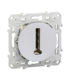 Prise Téléphone Odace en T Alu