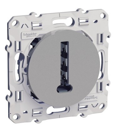 Prise Téléphone Odace en T Alu
