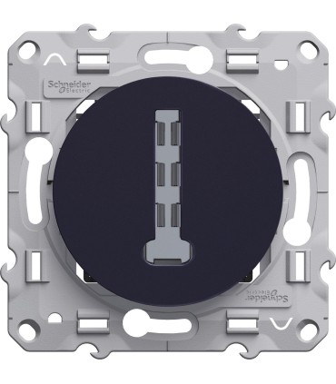 Prise de téléphone Odace Schneider Electric en T 8 contacts, Anthracite